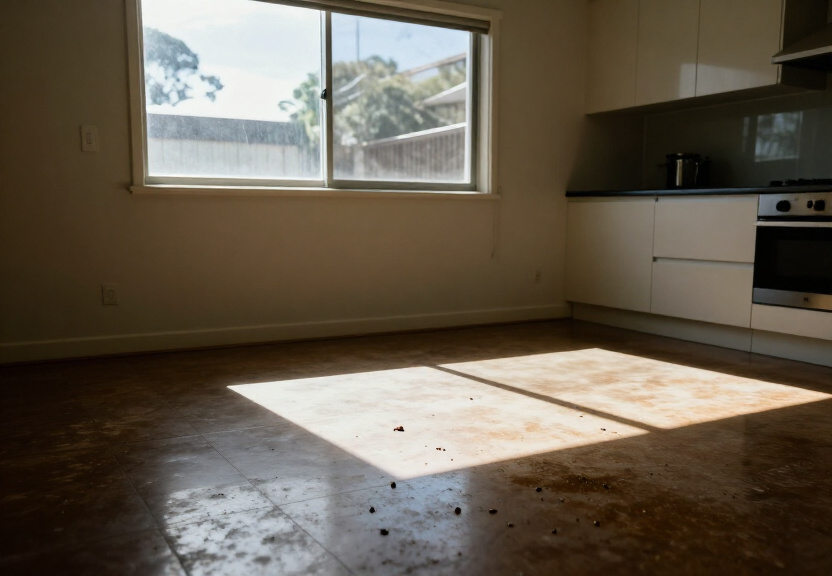 Rodent droppings and damage in a Mount Druitt warehouse before treatment